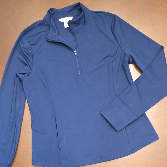 Tommy Bahama Jackets & Blazers - TOMMY BAHAMA Dark Blue Activewear Top Women's XL 3/4 Zip